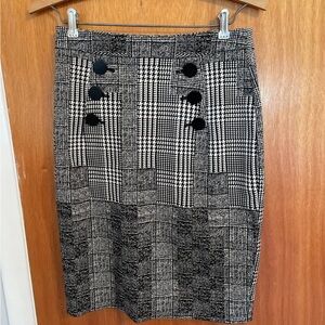 H&M Houndstooth Pencil Skirt